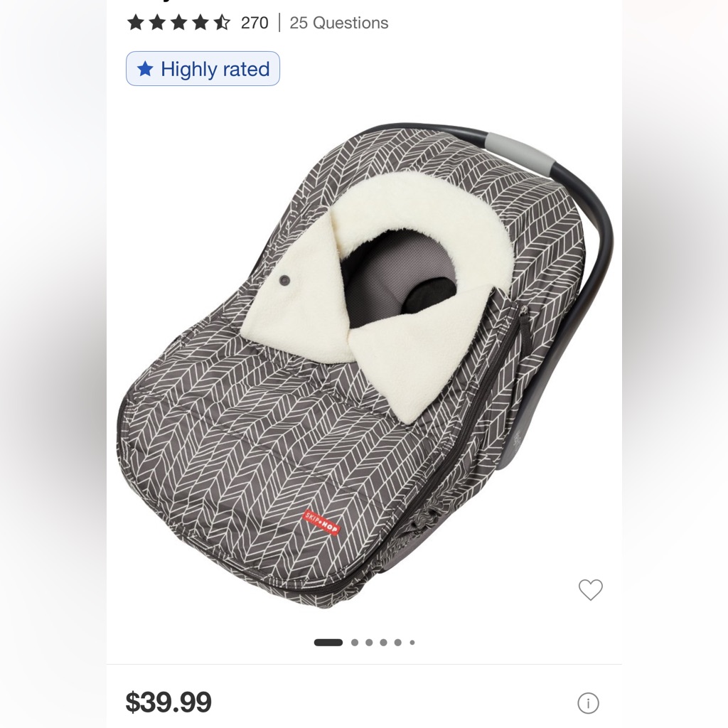 Gray Skip Hop Car Seat Cover